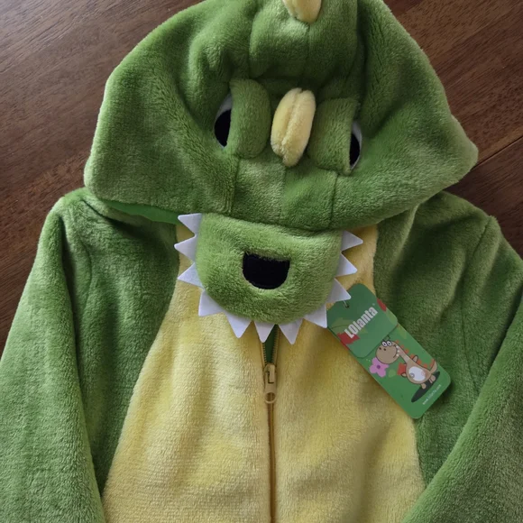 Green Dinosaur Kids Costume - Picture 2 of 4
